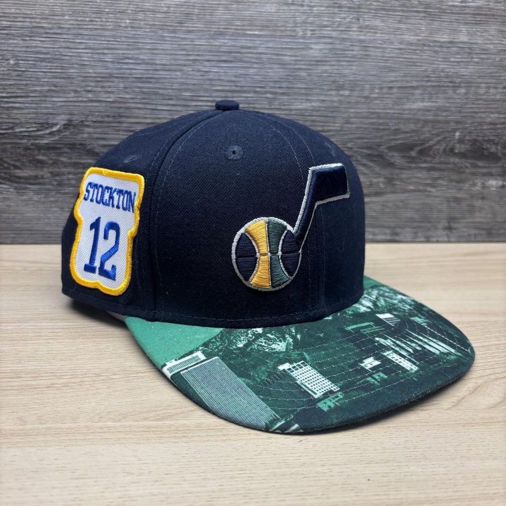 Utah Jazz Hat Cap Snap Back Mens One Size Blue NBA Basketball John Stockton New